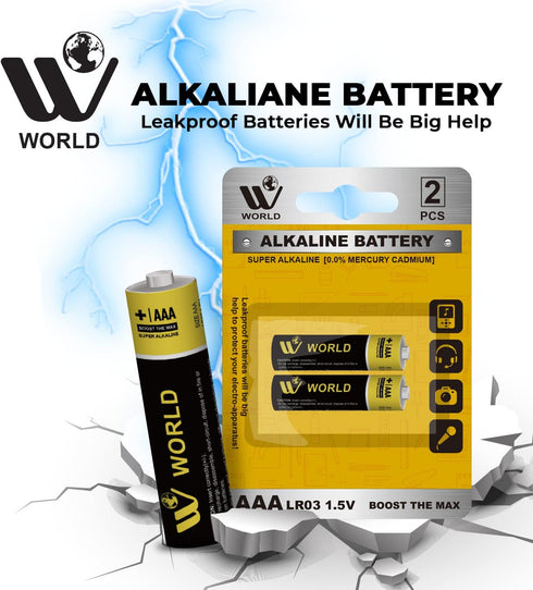 Alkaline AAA Battery Cells - 4 Pcs | WBM WORLD